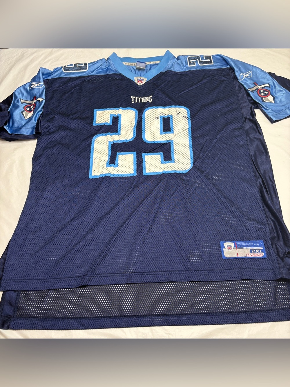 Chris Brown #29 Tennessee Titans Reebok NFL Jersey Men’s 2XL